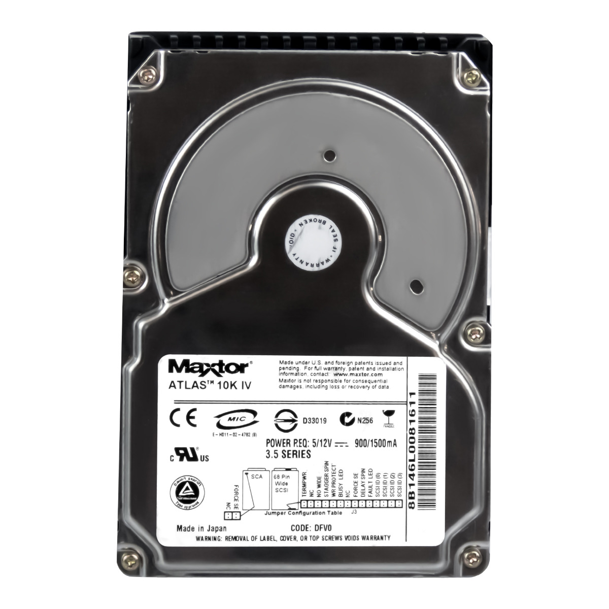 Maxtor Atlas 10K IV 146GB 10K 8MB Scsi U320 3.5'' 8B146L0