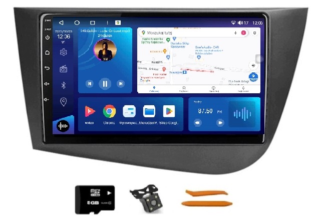 Radio Android Navigácia Seat Leon 2 05-12 12/256GB 2K Lte 4G CarPlay Gps