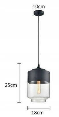 LAMPA WISZĄCA KULA SZKLANA ZENIT C LOFT TUBA SZKŁO Zasilanie sieciowe