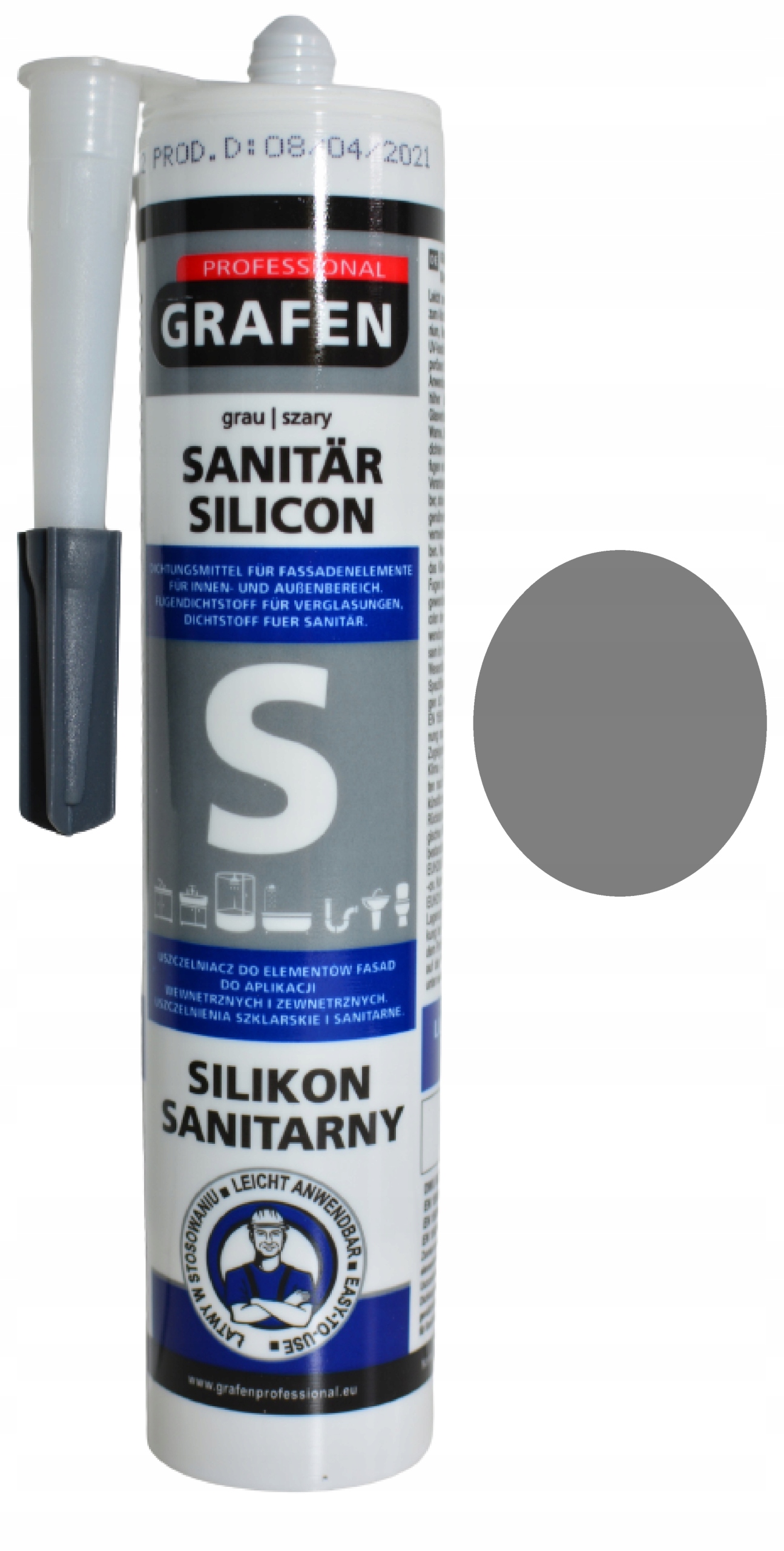 

Grafen silikon sanitarny szary stop pleśni grzyb