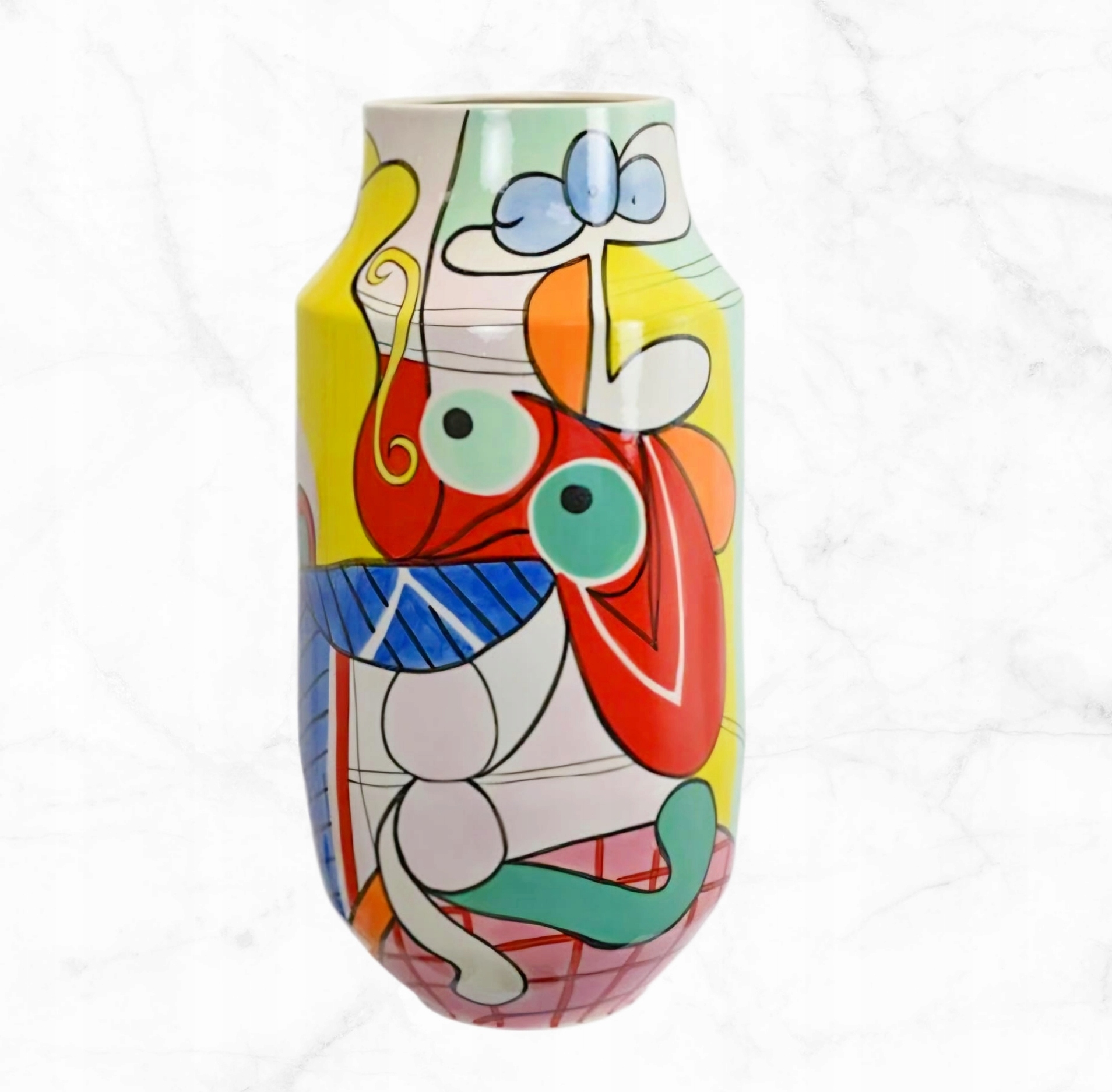 Dekoratívna porcelánová Váza , kvetinová Váza ako darček v štýle Picassa