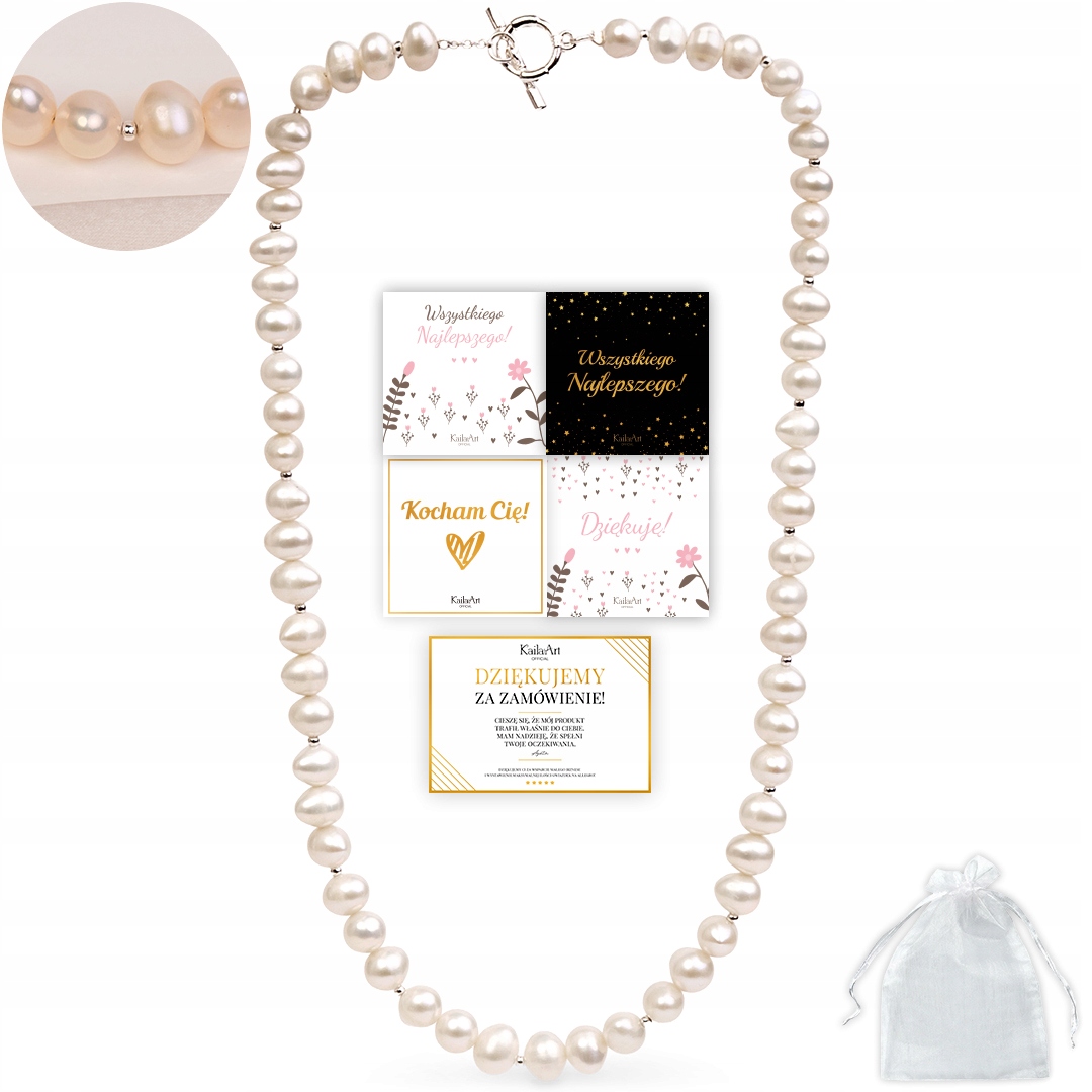 Náhrdelník S Přírodními Perlami Perly Dámský Ocel Certifikát