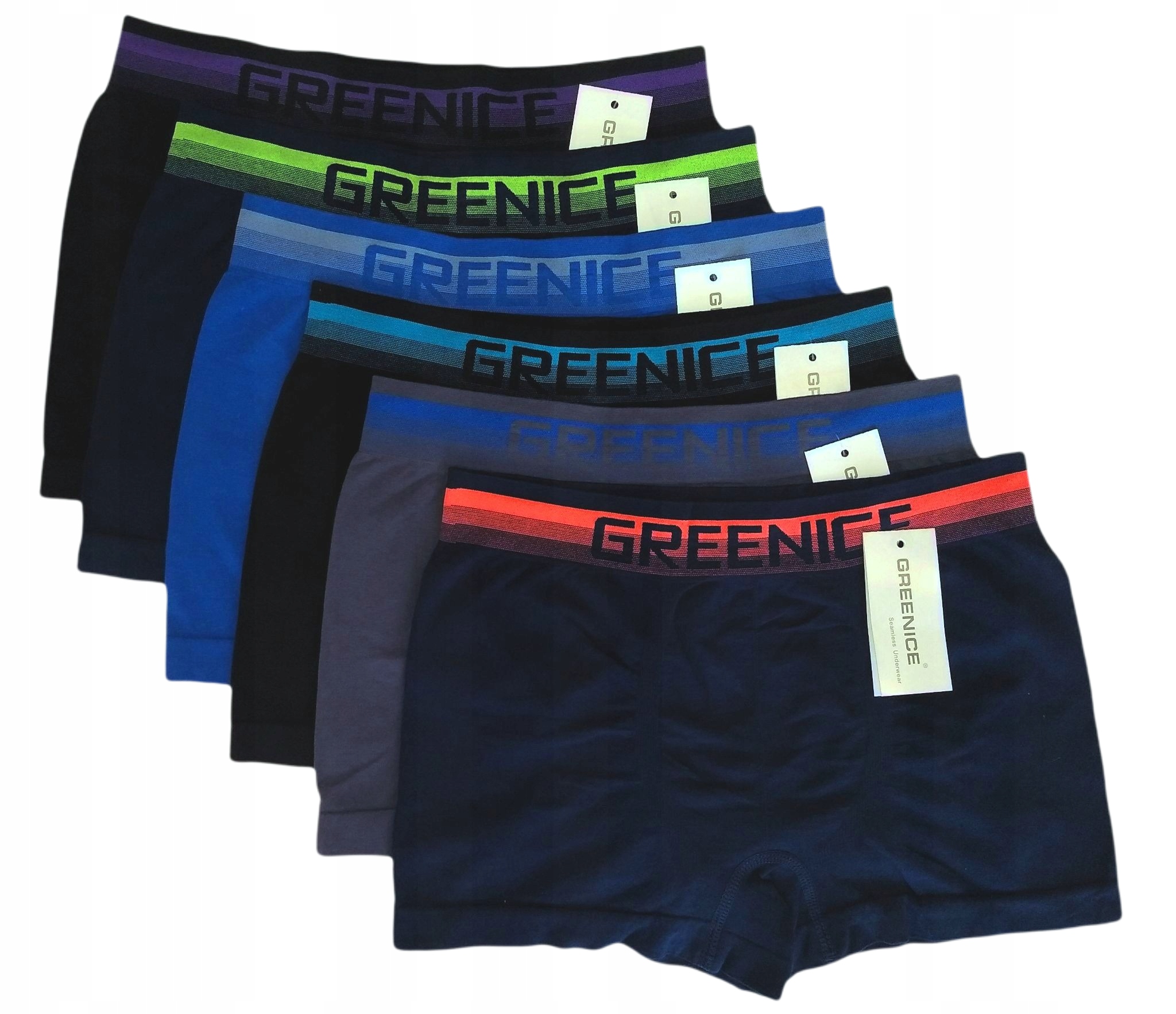 

6x Bokserki męskie Bezszwowe slipy Greenice XXL/XL