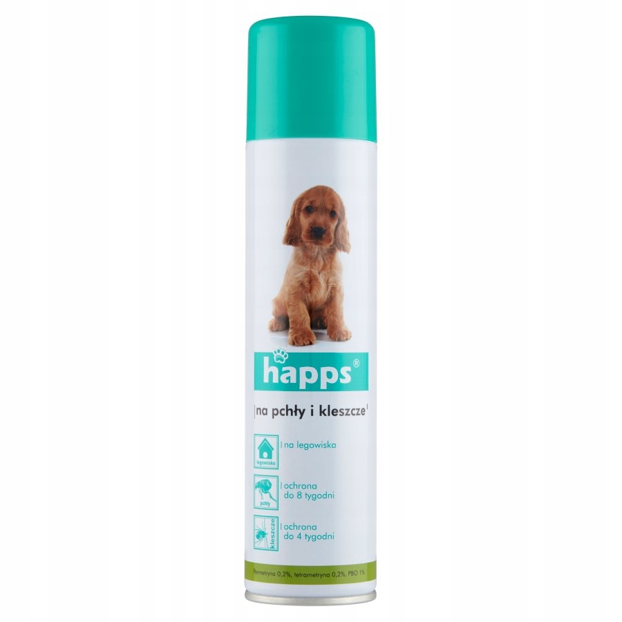 

Happs Spray na pchły kleszcze budy legowiska 250ml