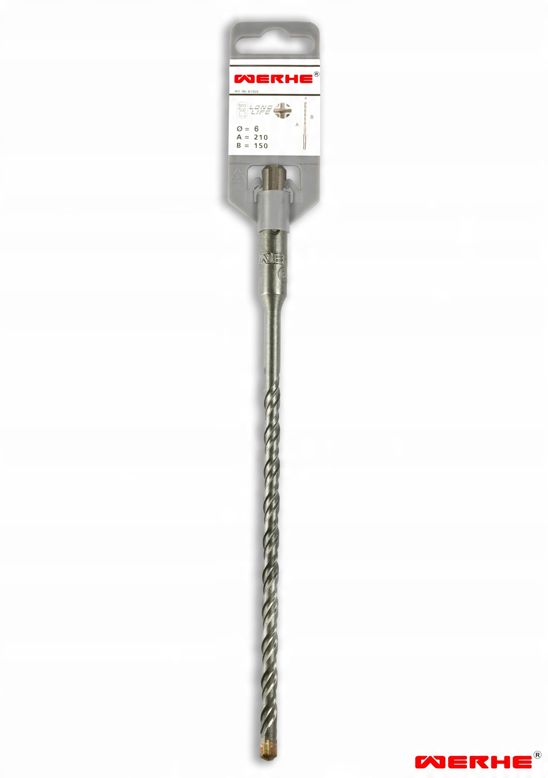 

Wiertło do Betonu krzyżowe Sds Plus 6x210mm Werhe