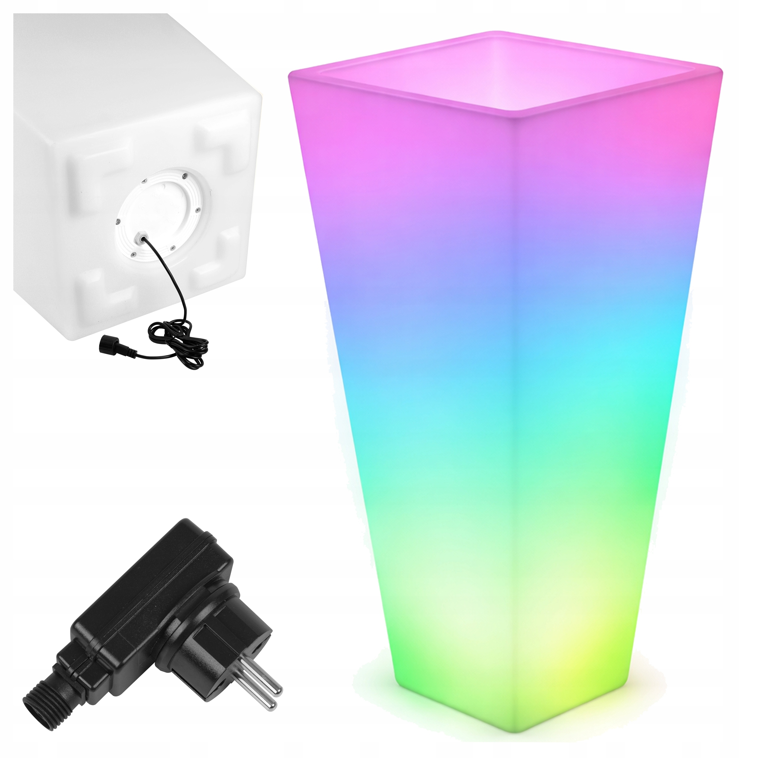 Donica Led kvetináč Rgb 20L Záhradná lampa 230V vonkajšia IP44 na kvety