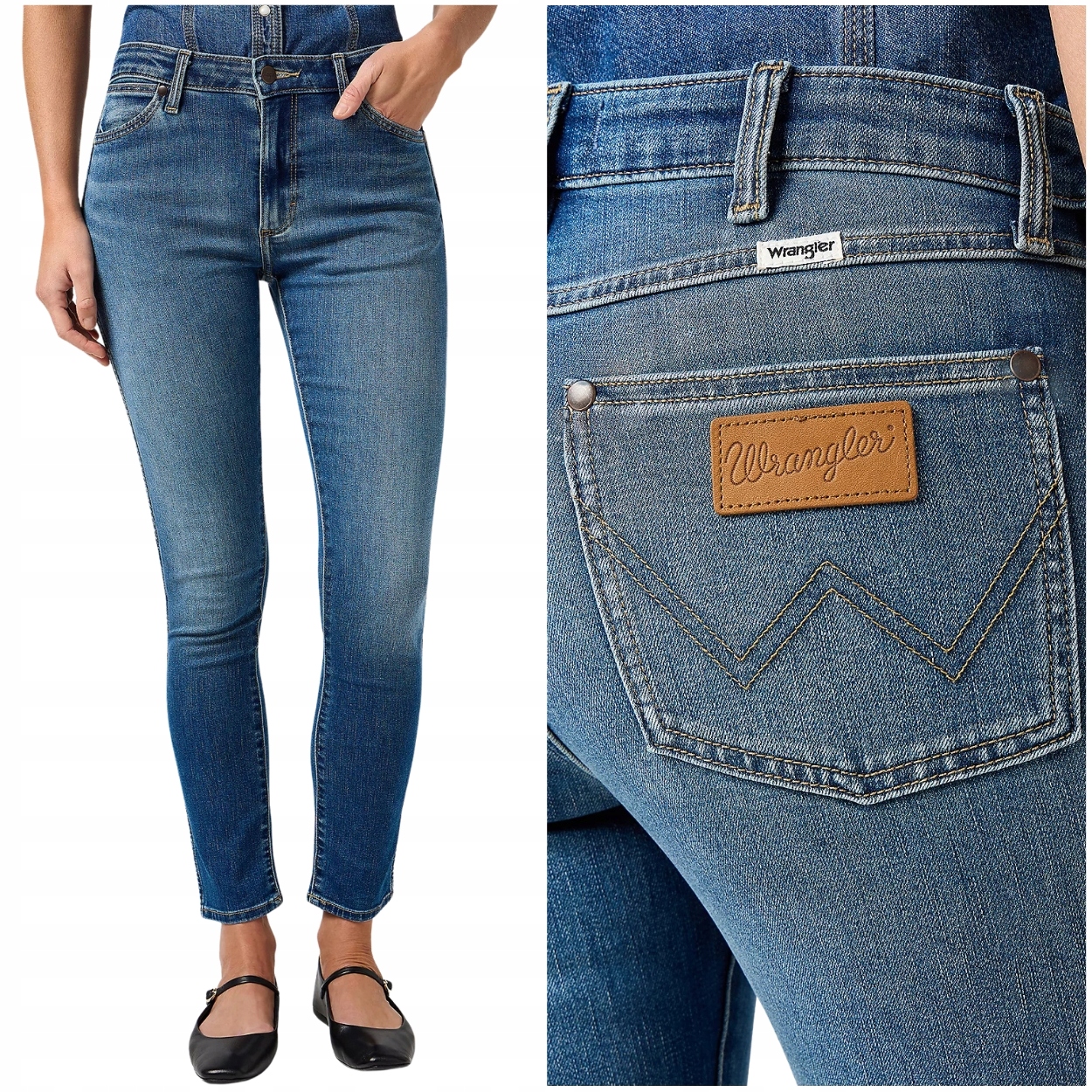 Wrangler Sienna Dingey Fade dámské džínové kalhoty úzké nohavice 7/8 W25 L32