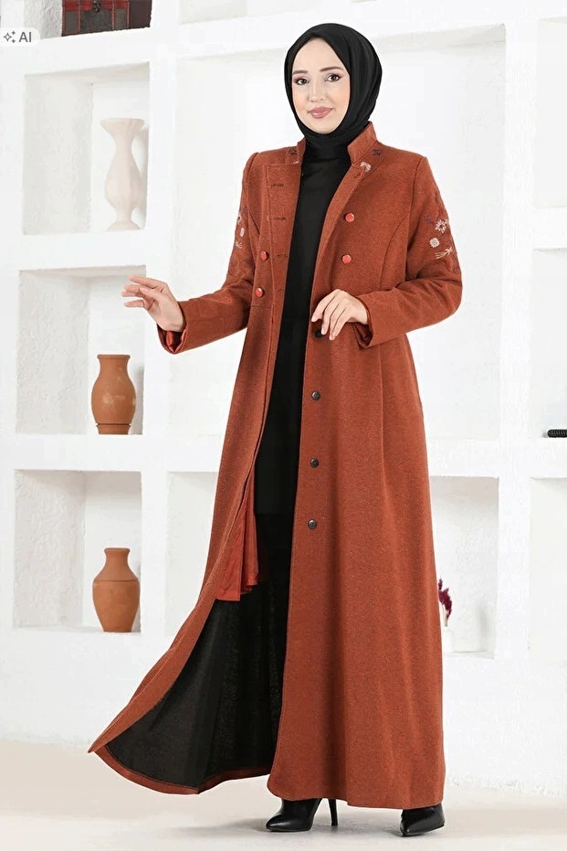 Dlouhý Dámský Melírovaný Kabát V Elegantním Stylu 42 5IA