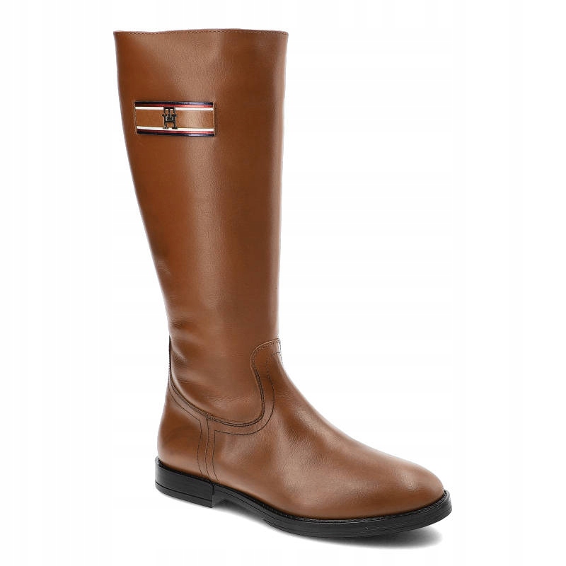 Hnědé dámské kozačky Tommy Hilfiger – Módní boty