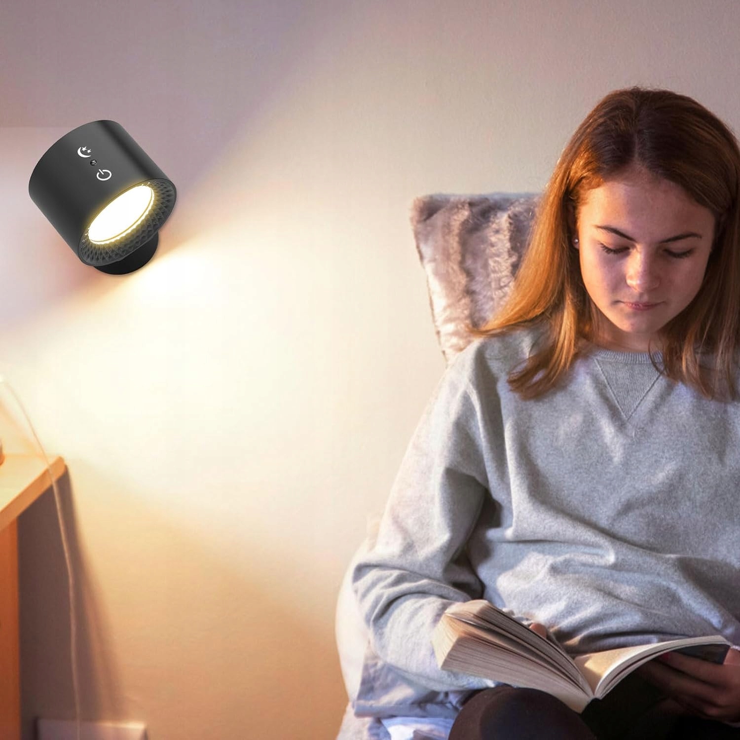 KINKIET ŚCIENNY LED BEZPRZEWODOWY MAGNETYCZNY REGULOWANY 360° 3 KOLORY Marka inna