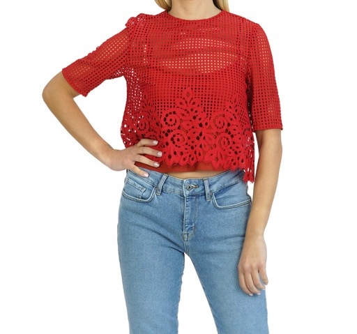 Dámský top Tommy Hilfiger WW0WW22568 Červený, velikost 36