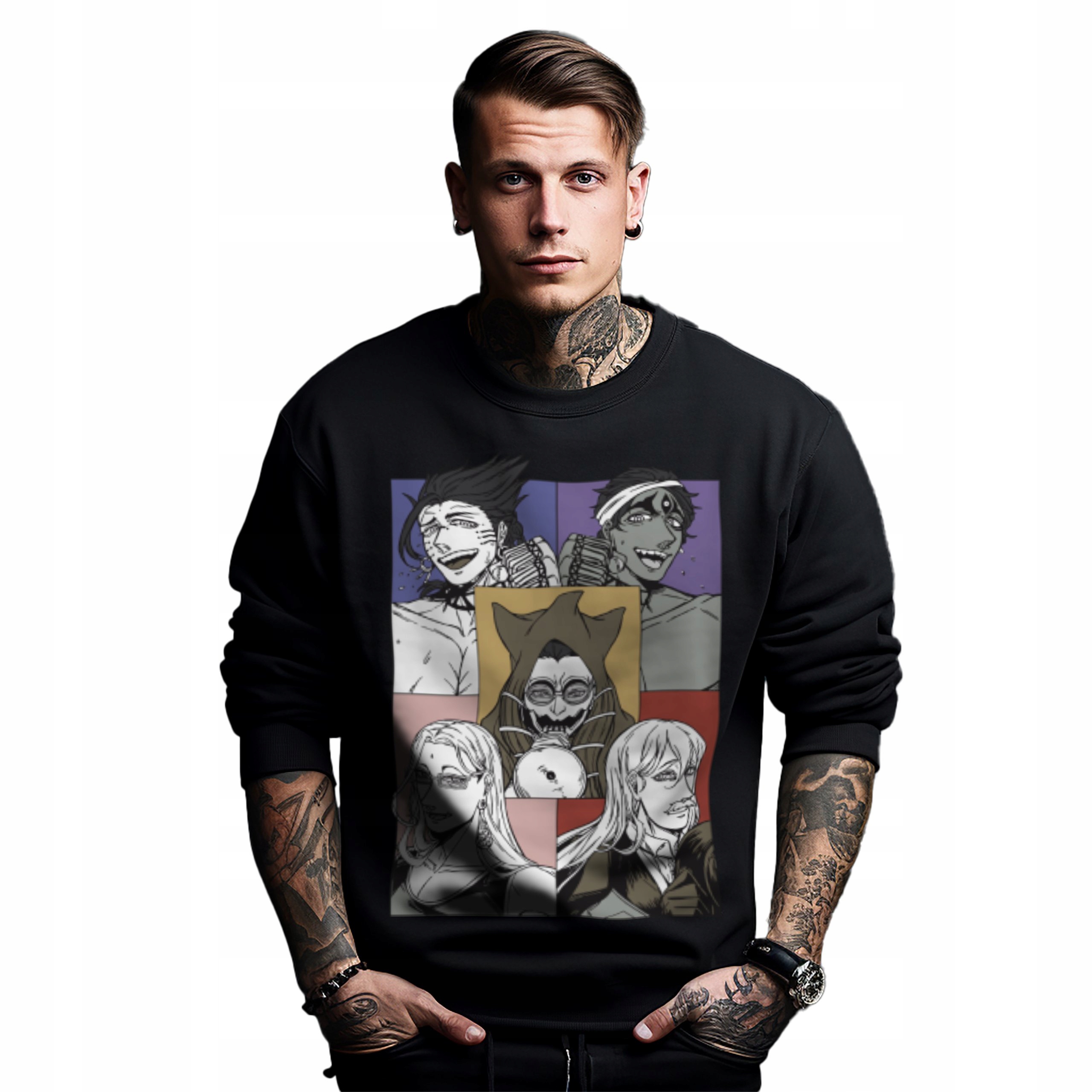 Mikina s potiskem Anime Battle Savage Characters