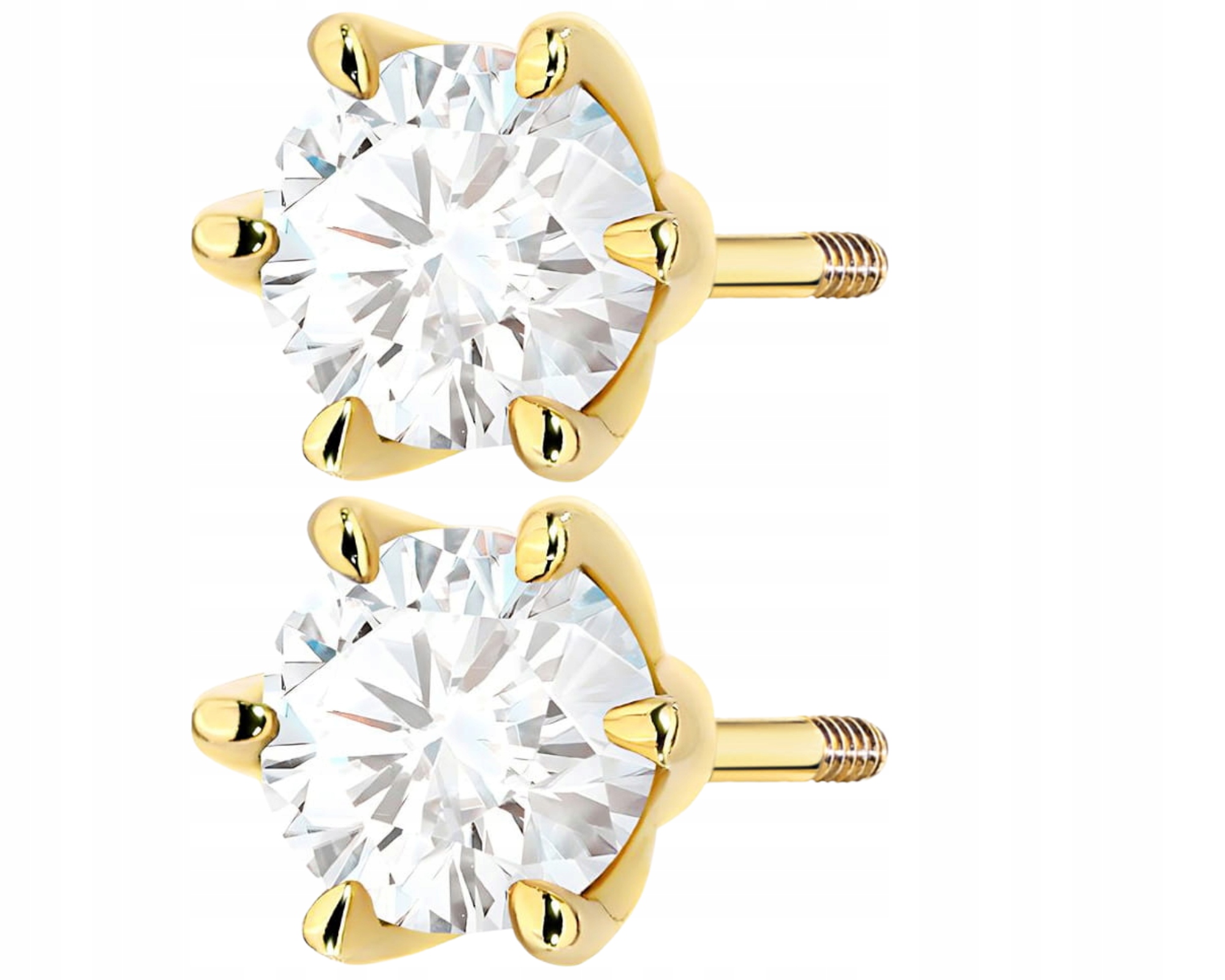 Náušnice Zlato Brilianty Diamanty 1,00 Ct Šroubovací Tyčinka Dárek K Výročí