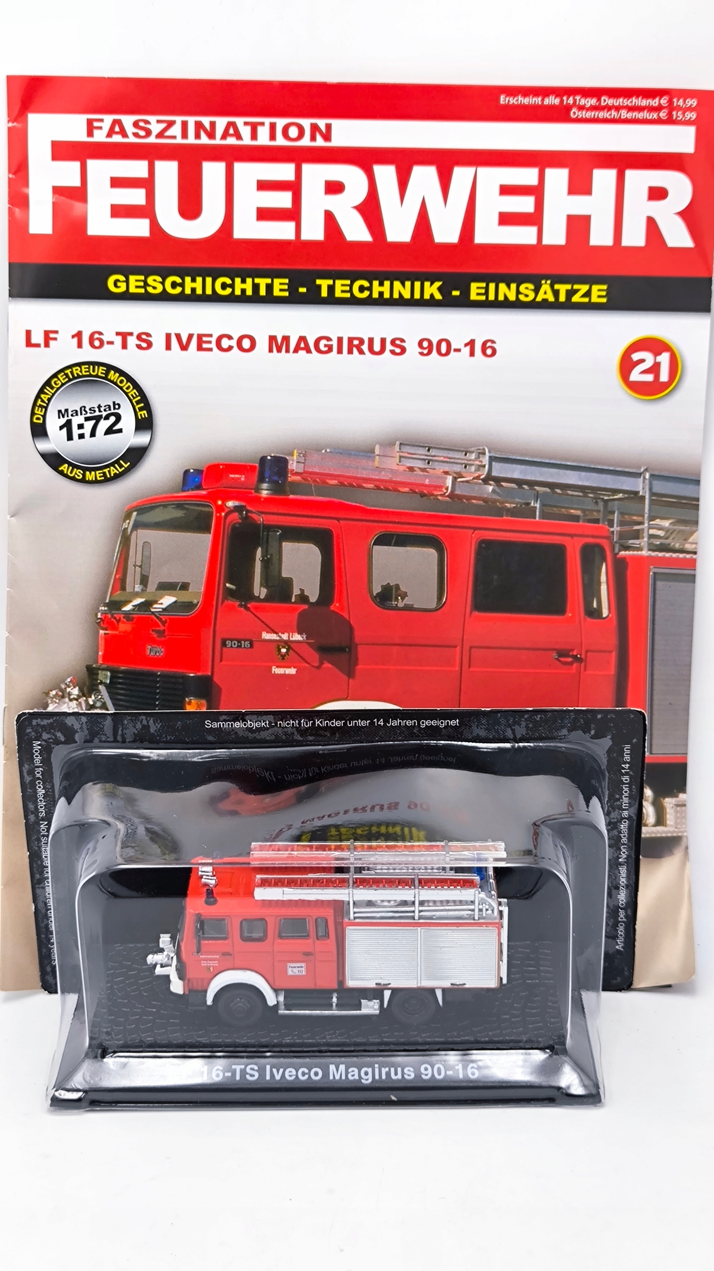 Stráž Lf 16-TS Iveco Magirus 90-16 č.21 1:72 DeAgostini