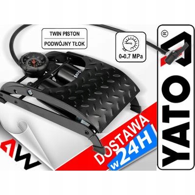 YATO POMPKA NOZNA DWUTLOKOWA AKCESORIA 7350 Weight with packaging 1 93 kg