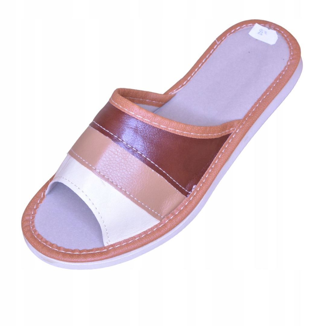 SKÓRZANE PANTOFLE DOMOWE, KAPCIE DOMOWE rozmiar 39 Rozmiar 39