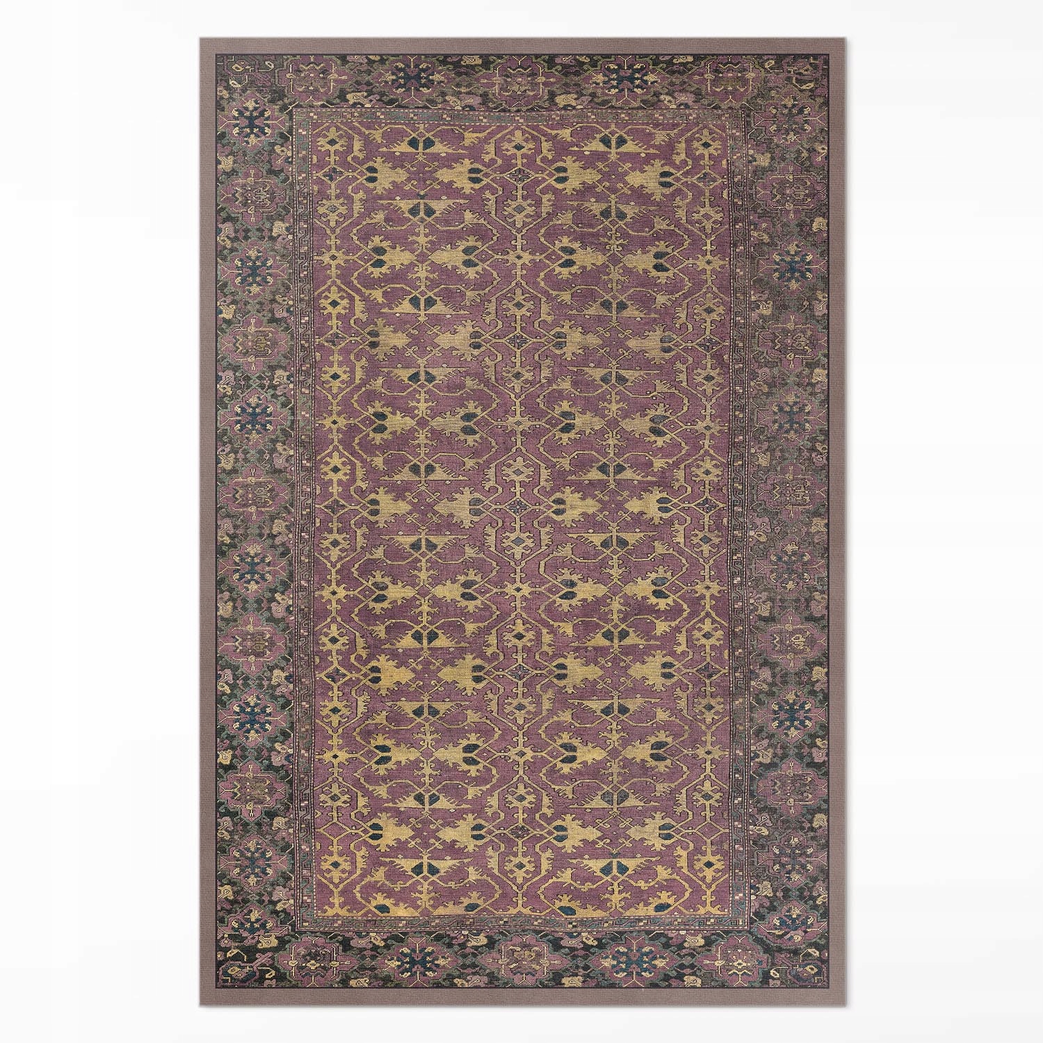 Dekoračný vinylový koberec s imitáciou špinavej ružovej farby, veľký, 140 x 210 cm