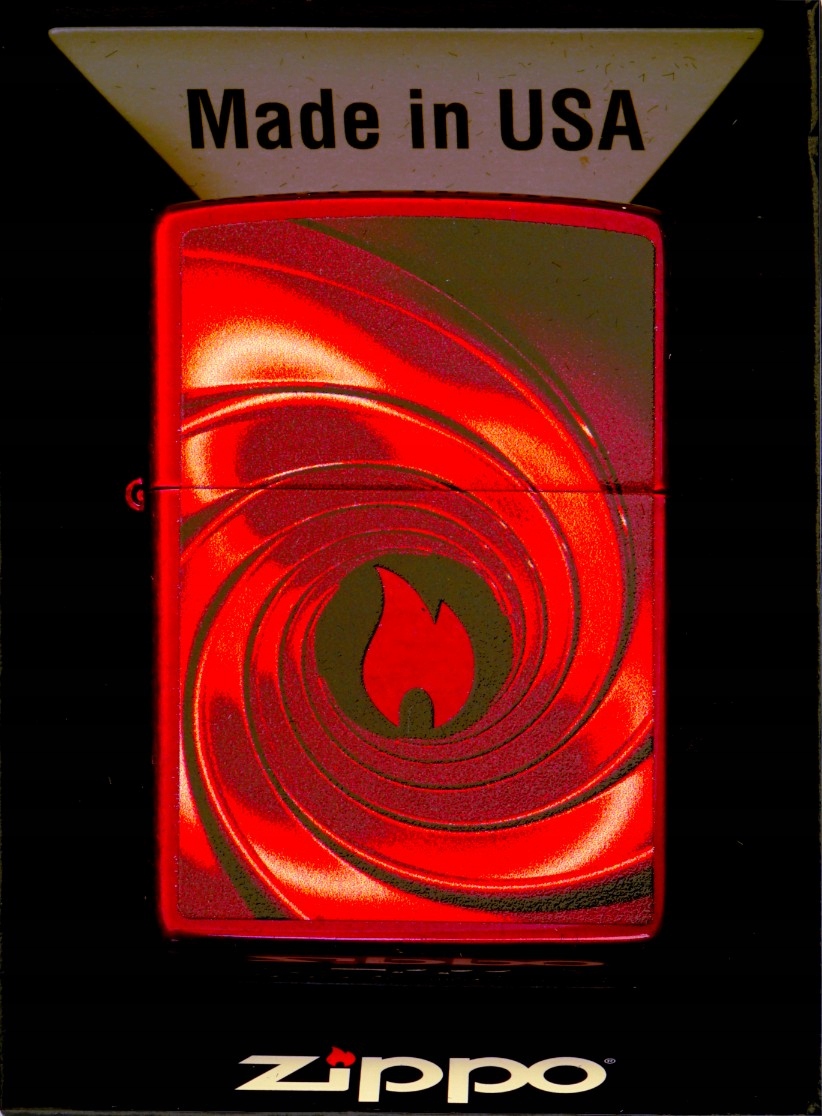 Zapalovač Zippo Candy Apple Red Swir 60005302 Větruodolný benzínový