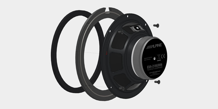 ALPINE SPC-106S907 dedykowany 907 i 910 MERCEDES Moc znamionowa RMS 60 W