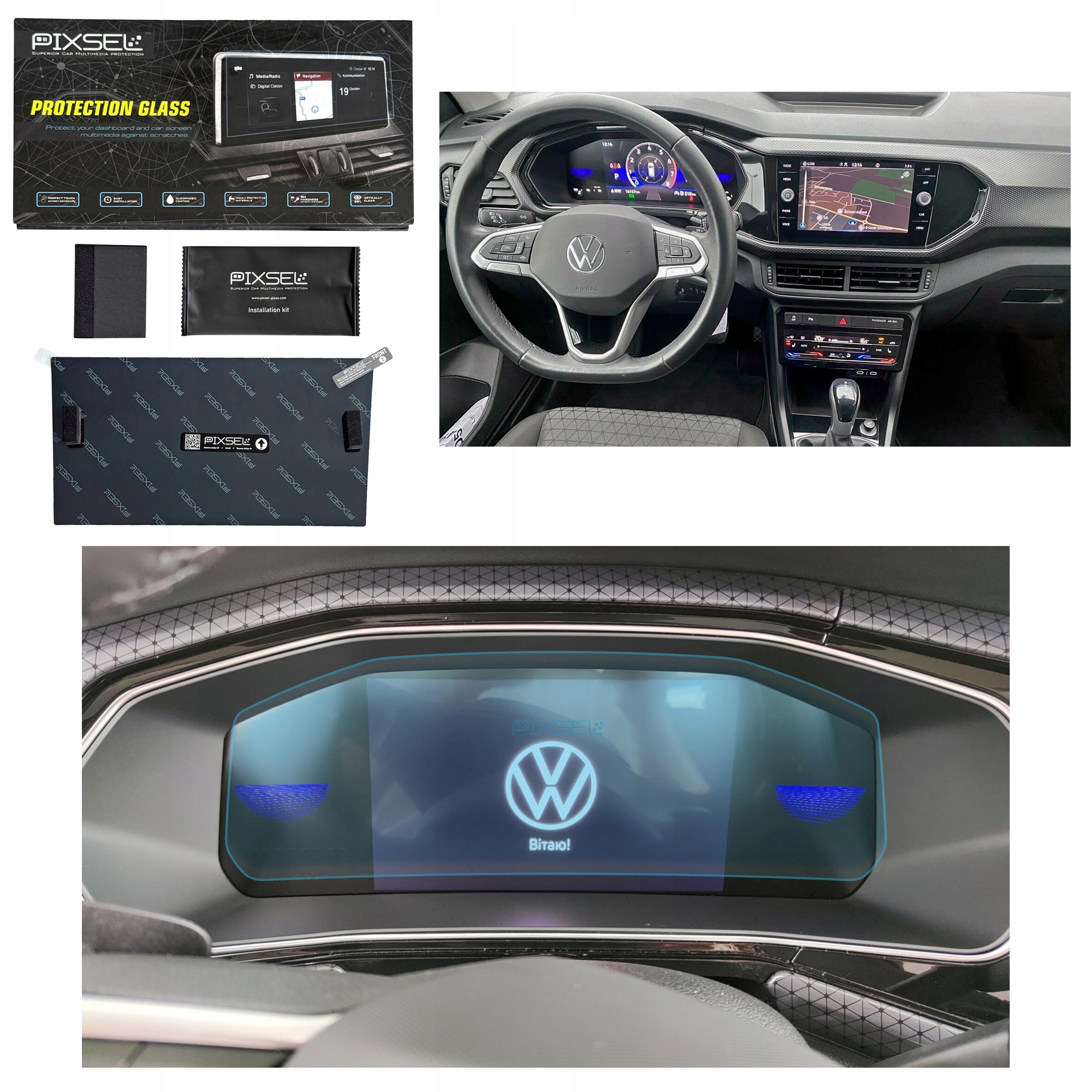 Antyodciskowe Matowe Szkło Ochronne Volkswagen T-CROSS-13“ 2023-