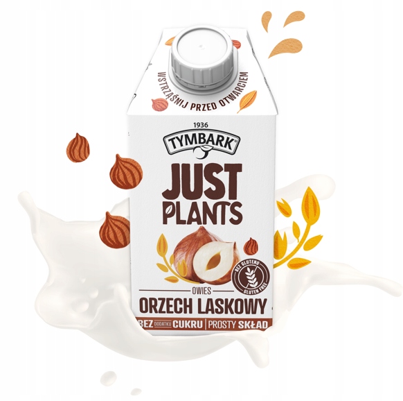 TYMBARK JUST PLANTS ORZECH LASKOWY BEZ DODATKU CUKRU BEZ GLUTENU 6x 500ML Kod producenta 5900334020185