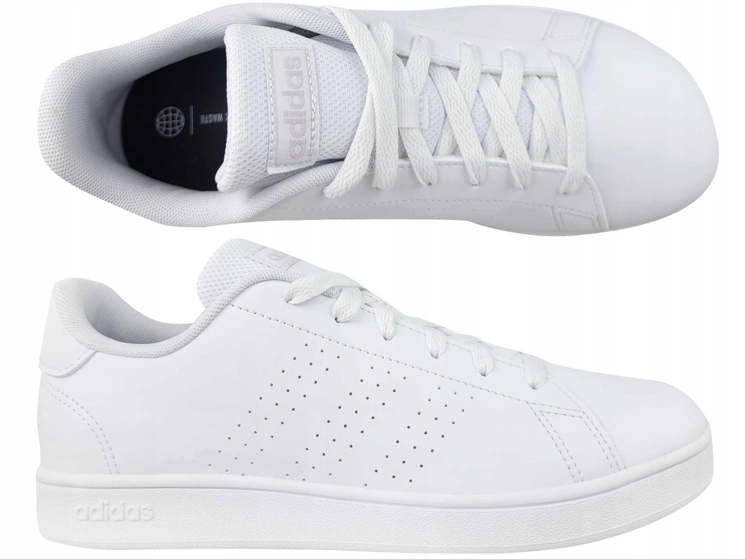 ADIDAS ADVANTAGE K IG2511 STAN SMITH BUTY DAMSKIE TRAMPKI TENISÓWKI BIAŁE Rozmiar 40