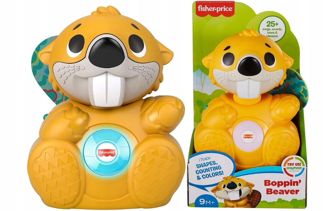 

Interaktywny pluszak Fisher-Price Bóbr GXD82 żółty
