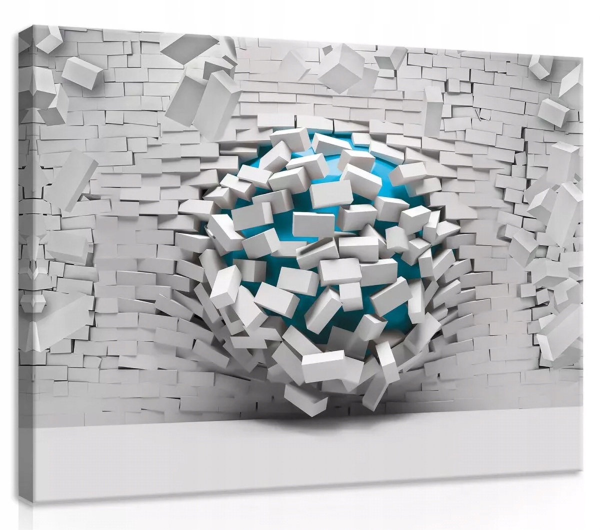 Obraz Na Plátně Canvas 100x75 Stěna Cihlová Koule