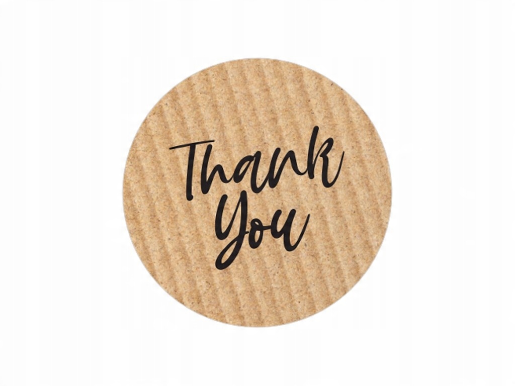 

Naklejki Okrągłe Kraft FI25MM Thank You 200SZT