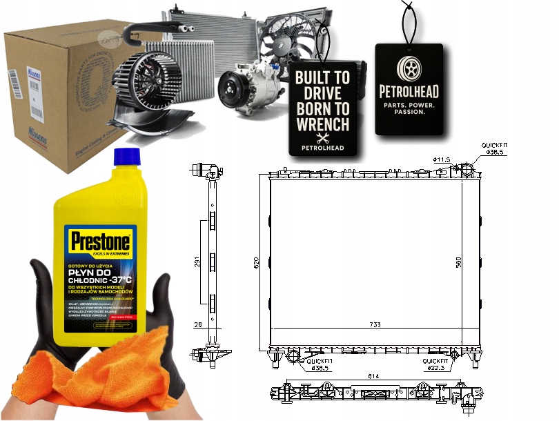 Chladič Vodního Motoru Land Rover Defender Discovery #Petrolhead Pro+ Kit5