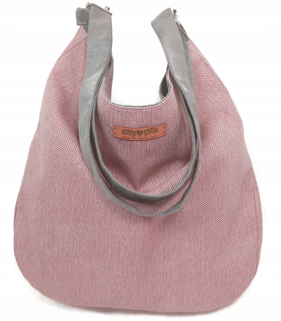 Velká růžová kabelka výplet XXL přes rameno, na pláže, na léto, pytel