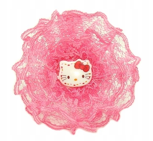 

Śliczne Koronkowe Kokardki Hello Kitty Gumki