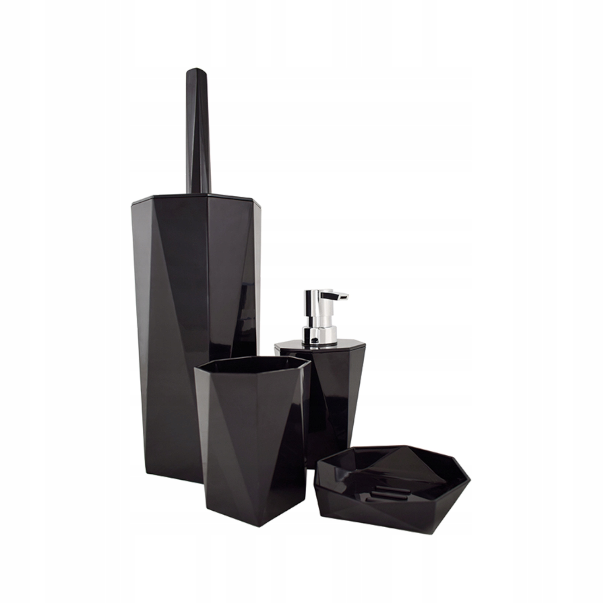 

Zestaw Łazienka Czarny Akcesoria modny 4 elementy