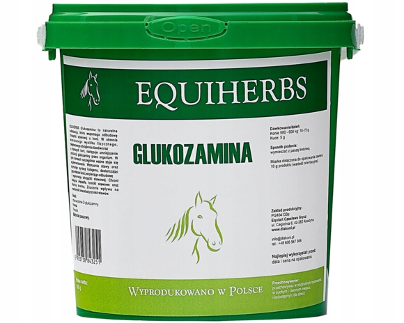 Equiherbs Glukozamina – suplement na stawy i chrząstki dla koni horse 1 kg