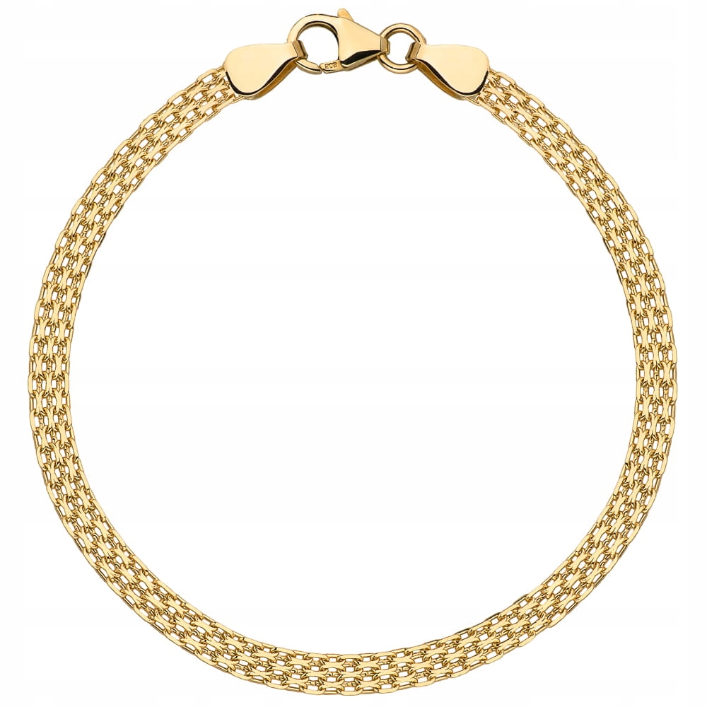 Náramek zlatý 585 řetízkový r19 Bismarck 5 mm elegantní vzor 6.24 g