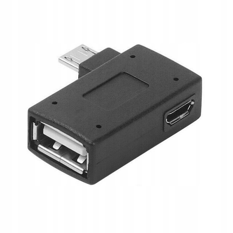 Adapter kątowy OTG HOST Micro USB zasilanie LEWY Marka WulkanCenPL