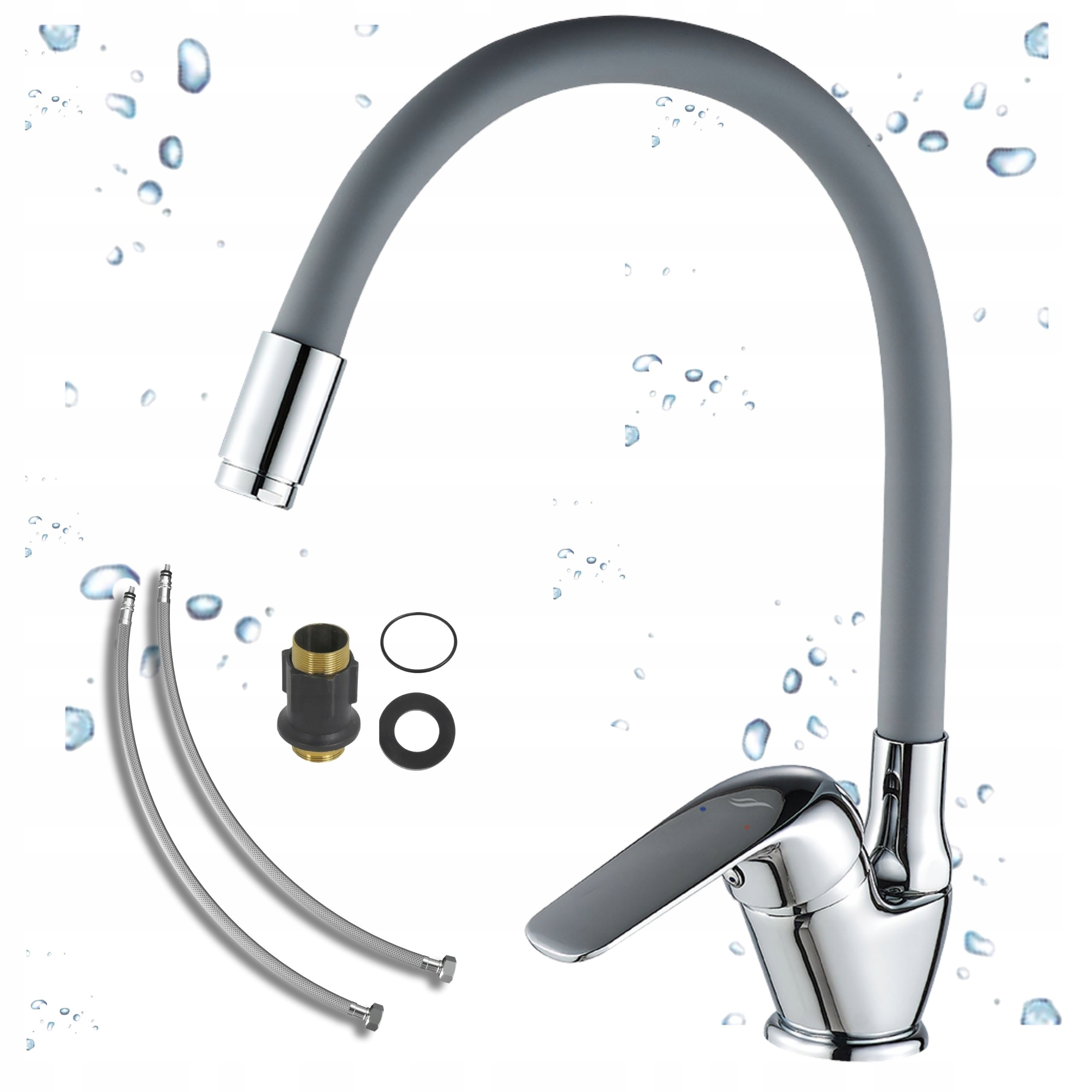 Kuchyňská stojánková baterie s flexibilním výtokem Kuchinox Elza