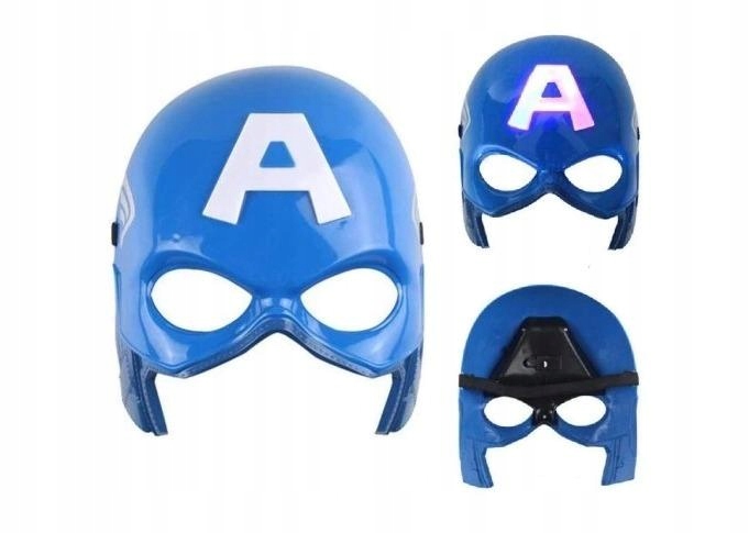 MASKA KAPITAN AMERYKA AVENGERS ŚWIECI LED PRZEBRANIE STRÓJ