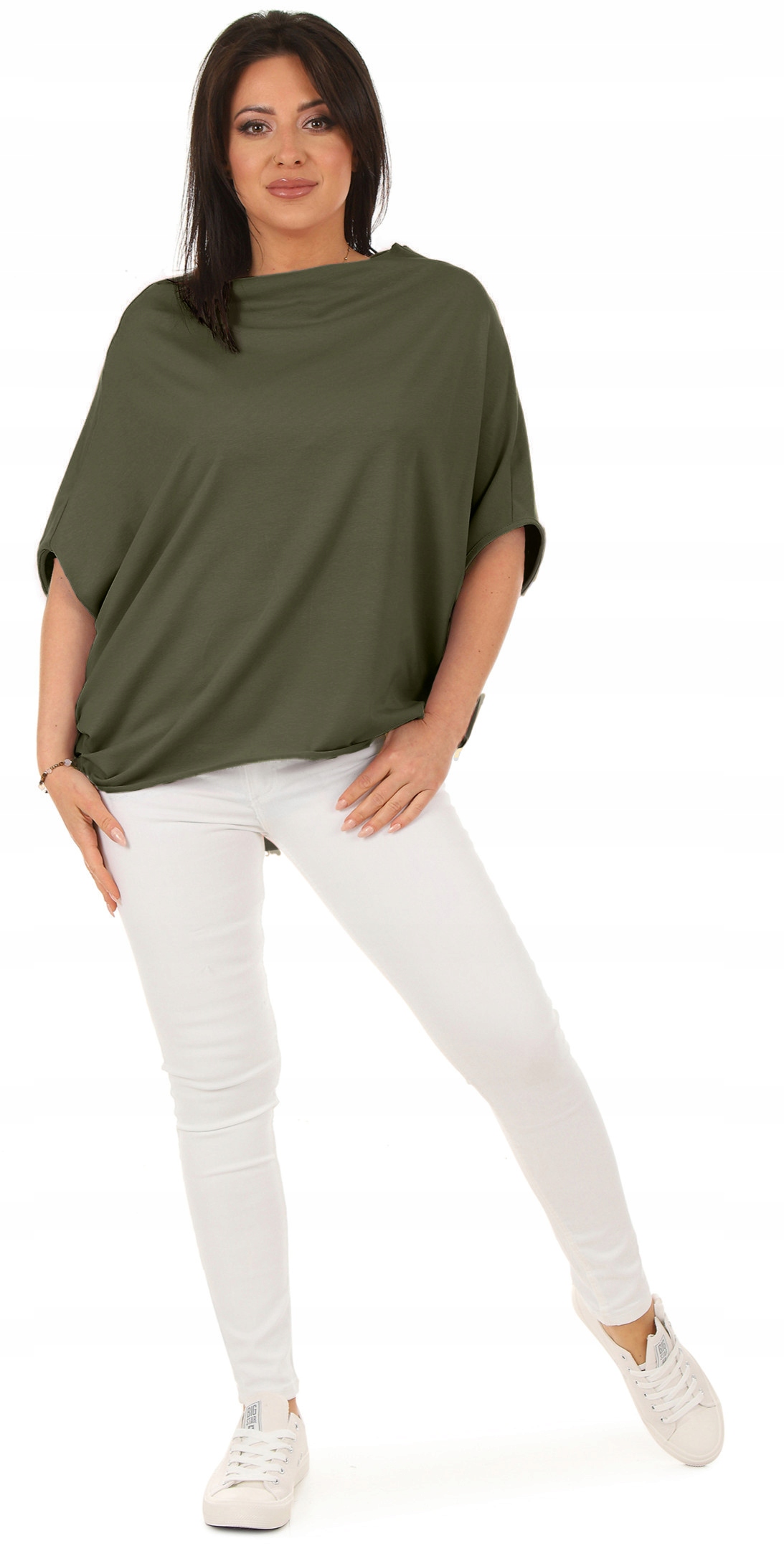 F626 Luźna TUNIKA bluzka oversize KIMONO Marka inna