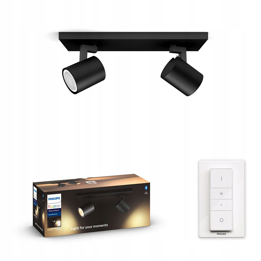 Kinkiet Philips czarny zintegrowane źródło Led 5,5 W