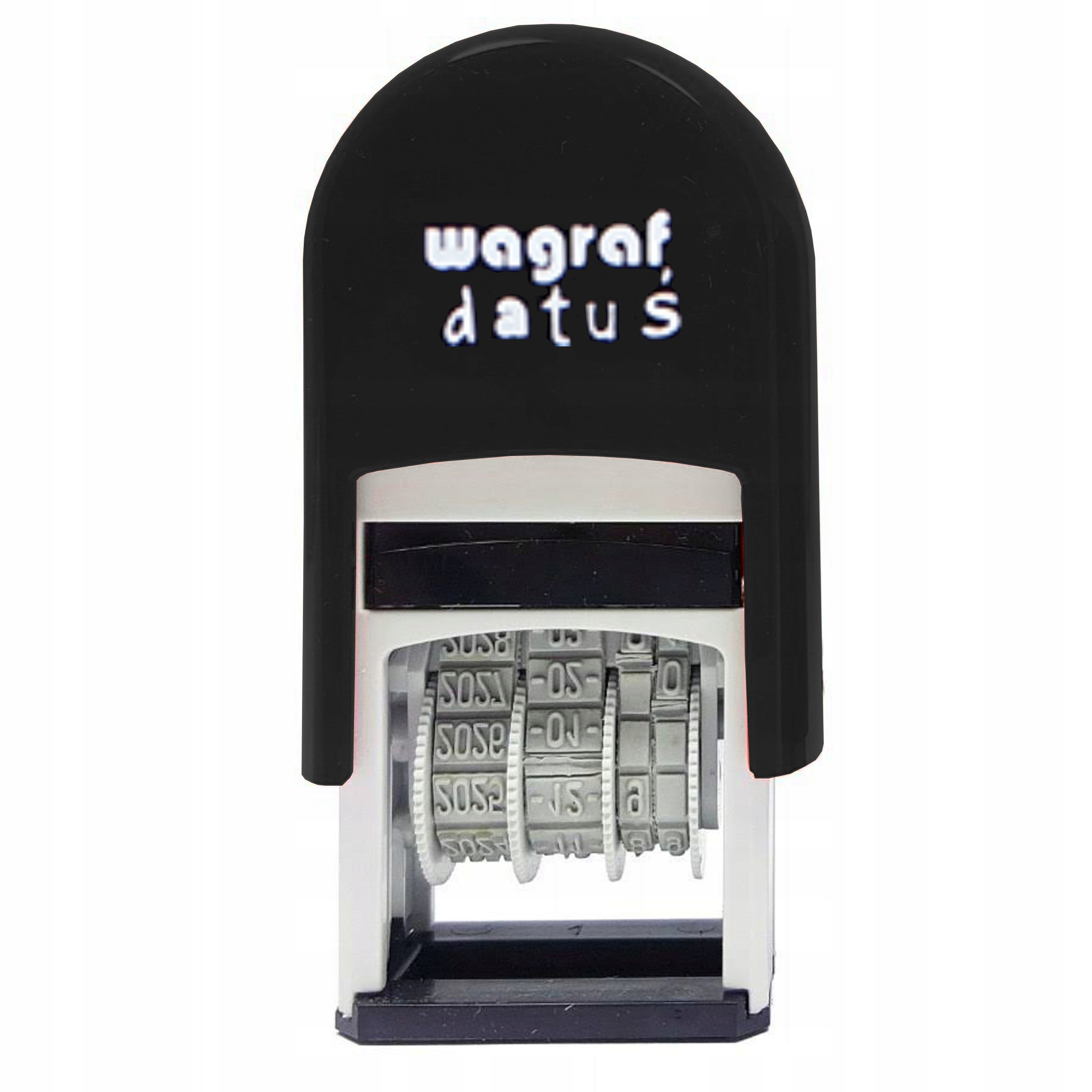 PIECZĄTKA DATOWNIK WAGRAF DATUŚ CYFRA DATA ROK MIESIĄC DZIEŃ CZARNY Stan opakowania oryginalne