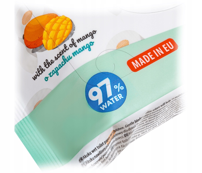 Влажные бумажные салфетки для детей 2pack 100pcs бренд Akuku