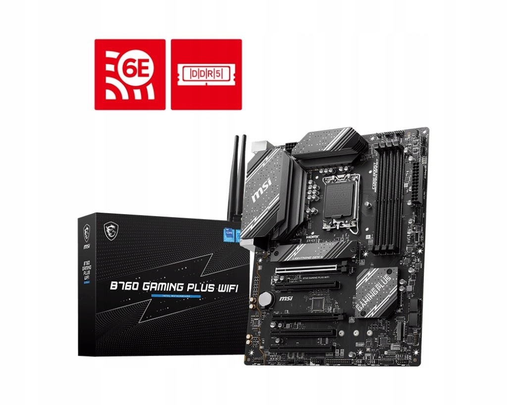 Msi Základná doska B760 Gaming Plus Wifi s1700 4DDR5 Dp/hdmi Atx