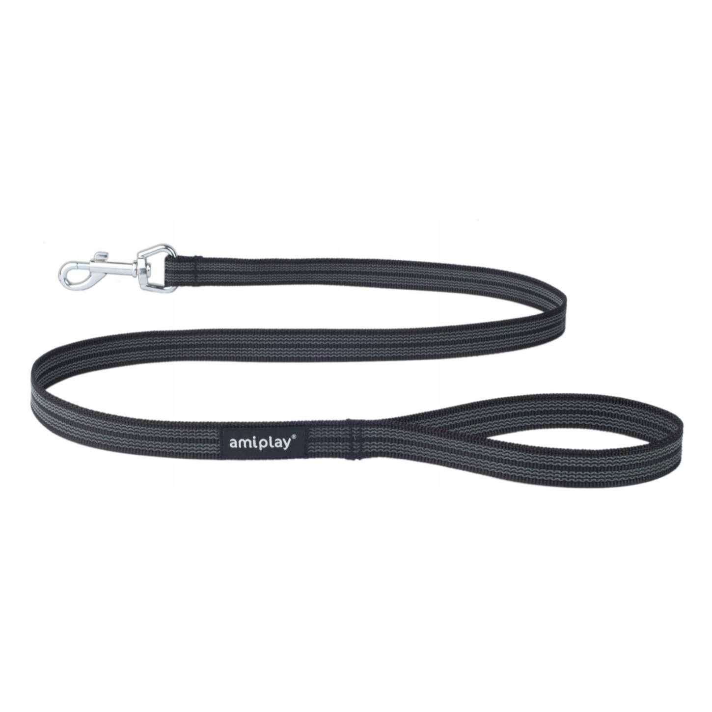 

amiplay Smycz Rubber S-m 120 / 1,6cm czarny