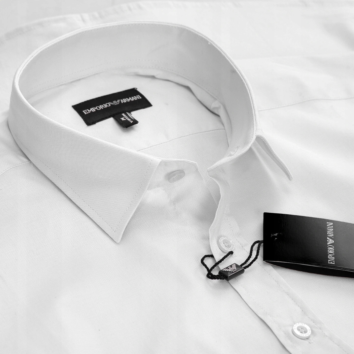 KOSZULA EMPORIO ARMANI BIAŁA MĘSKA SLIM FIT NA PREZENT / S Kod producenta 6EA788