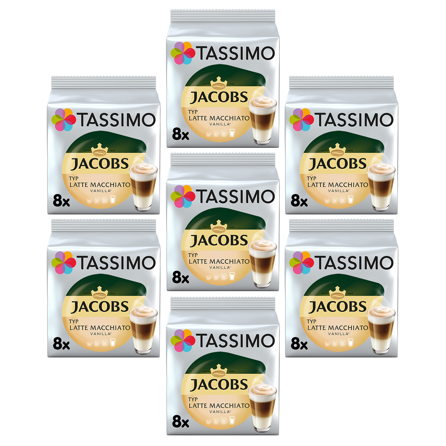 Kapsulki Tassimo Jacobs Latte Macchiato Vanilla 6+1 [56 kaw]
