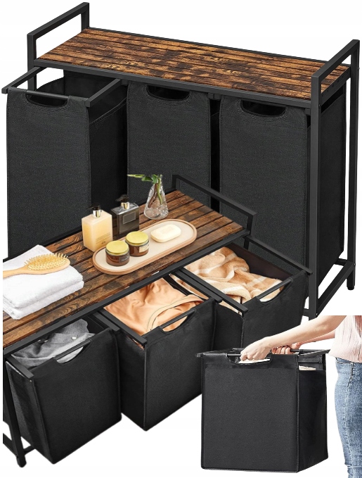 SZAFKA ŁAZIENKOWA półka do łazienki KOSZ NA PRANIE