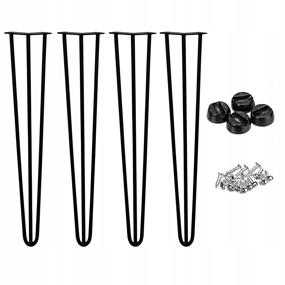 

4X Metalowe nogi noga do stołu 71 cm Z akcesoriami