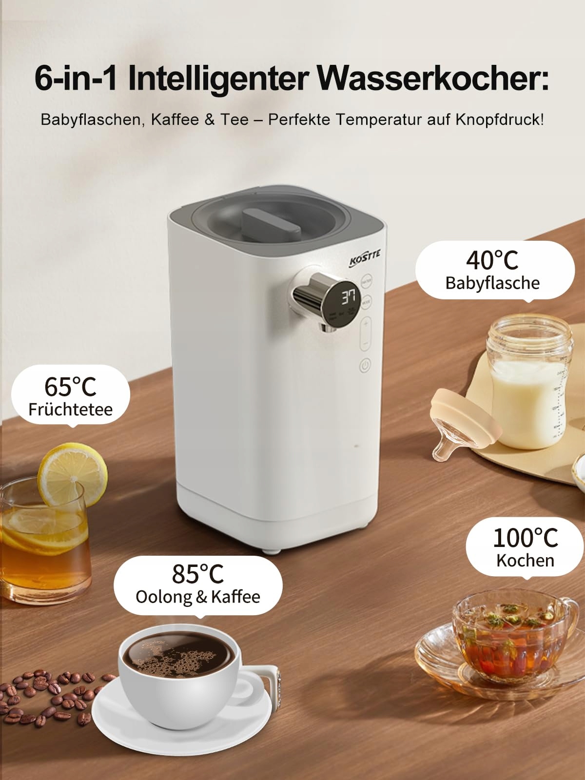 KOSTTE Inteligentny Podgrzewacz Do Butelek 1.5L Szybkie Przygotowanie — miniatura 7
