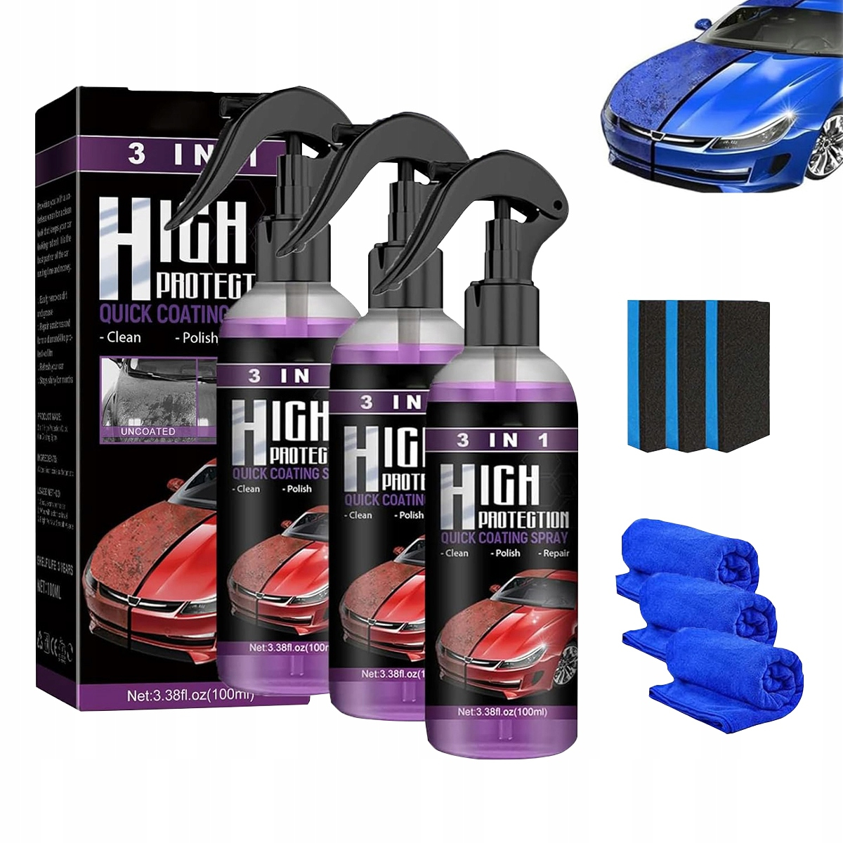 3W1 Polimerowo Ceramiczna Ochrona Lakieru Shine Armor Wosk Ceramiczny Wax